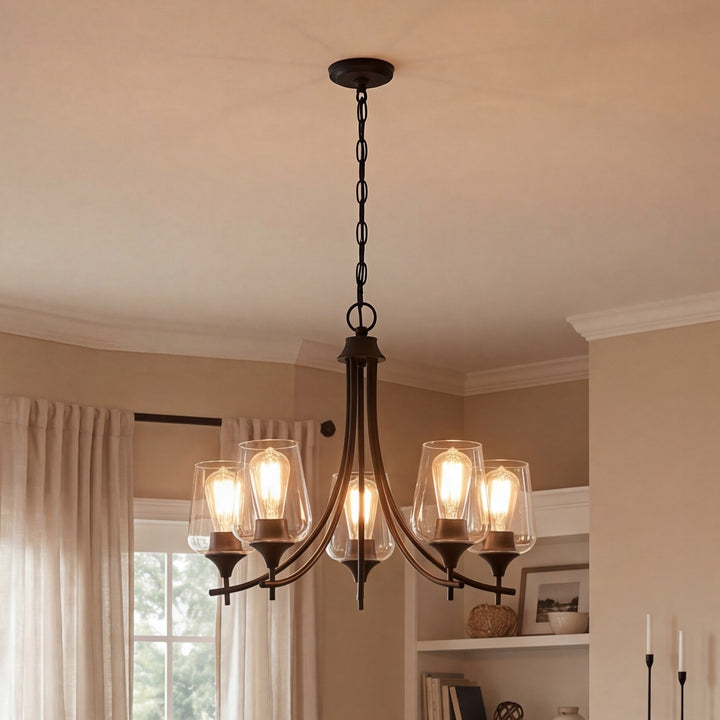 Savoy House - 1-4032-5-BK - Five Light Chandelier - Octave - Black
