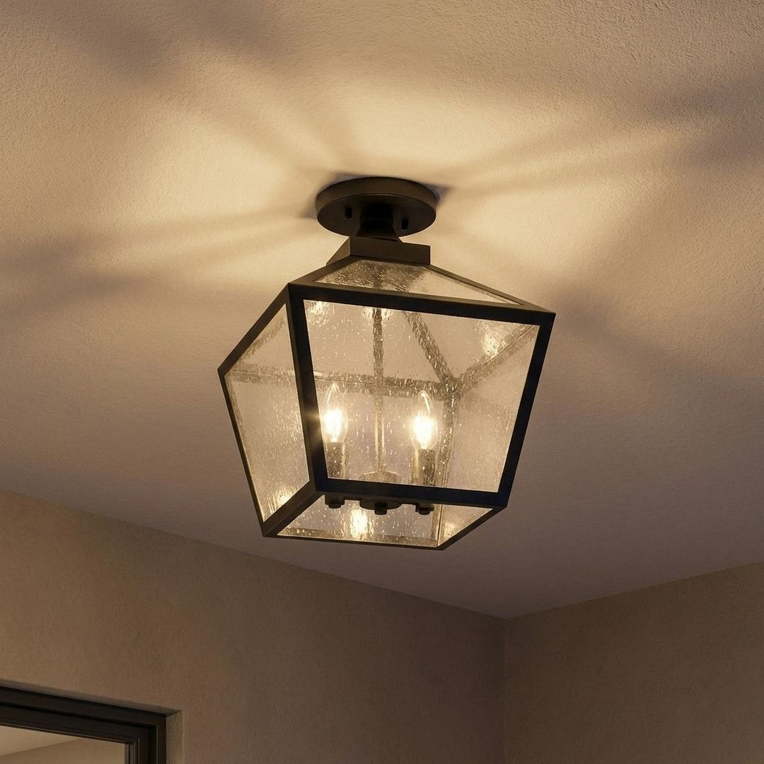 Savoy House - 5-105-BK - Three Light Flush Mount - Woodstock - Black