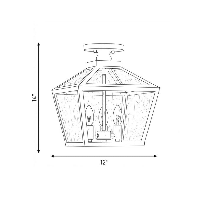 Savoy House - 5-105-BK - Three Light Flush Mount - Woodstock - Black