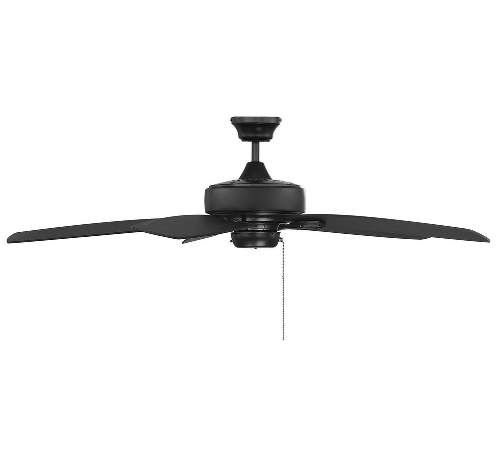 Meridian - M2016MBK - 52" Ceiling Fan - Wind Star - Matte Black