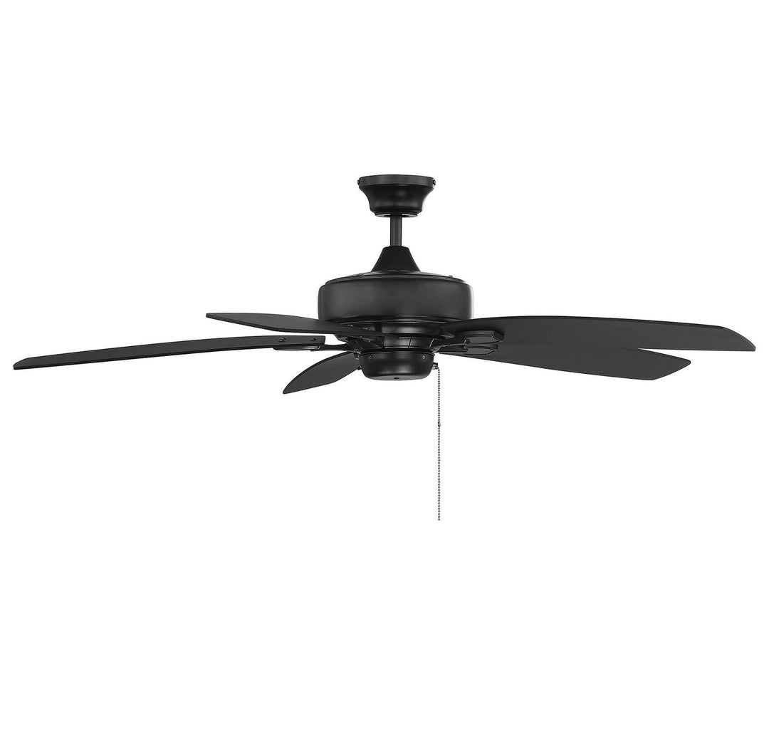 Meridian - M2016MBK - 52" Ceiling Fan - Wind Star - Matte Black