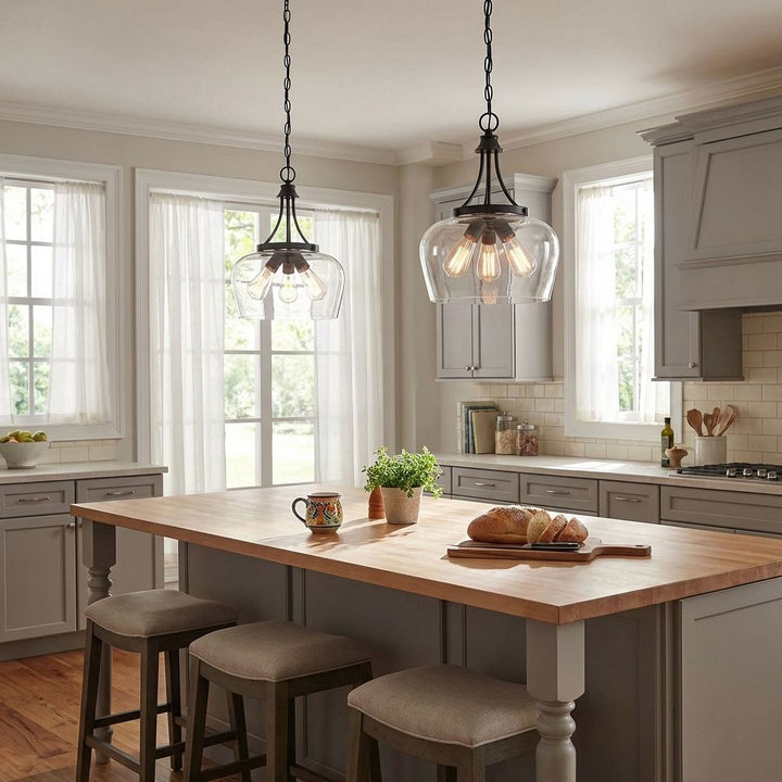 Savoy House - 7-4034-3-BK - Three Light Pendant - Octave - Black