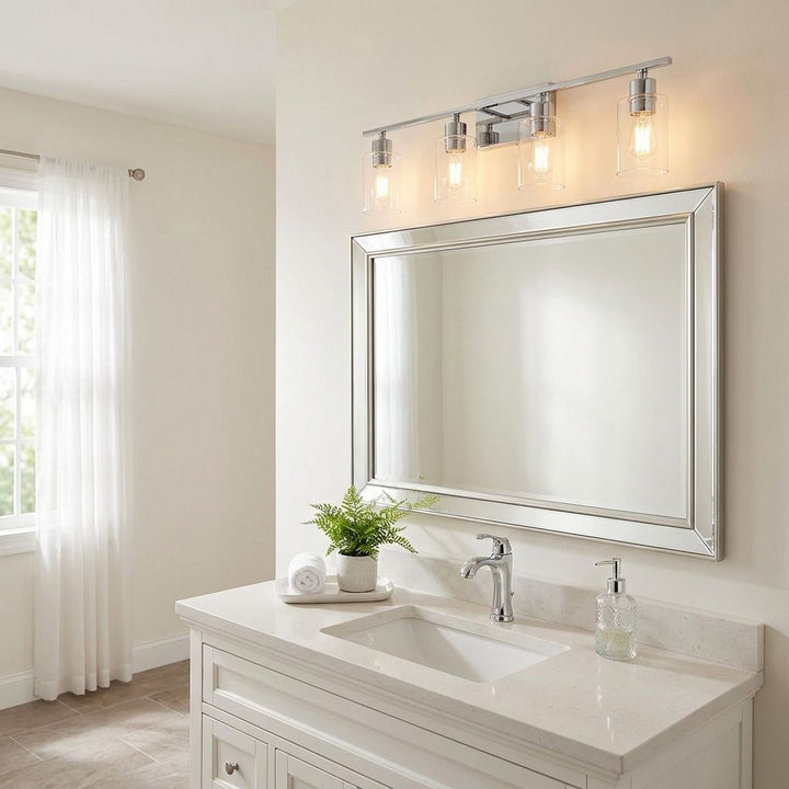 Savoy House - 8-2149-4-11 - Four Light Bath Bar - Lambert - Polished Chrome