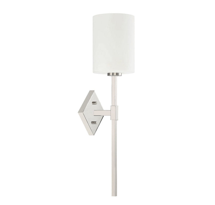 Savoy House - 9-0902-1-109 - One Light Wall Sconce - Destin - Polished Nickel