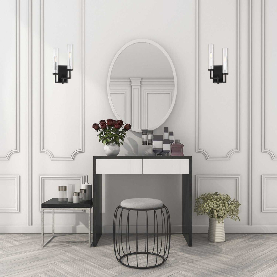 Savoy House - 9-2134-2-67 - Two Light Wall Sconce - Folsom - Matte Black w/Polished Chrome