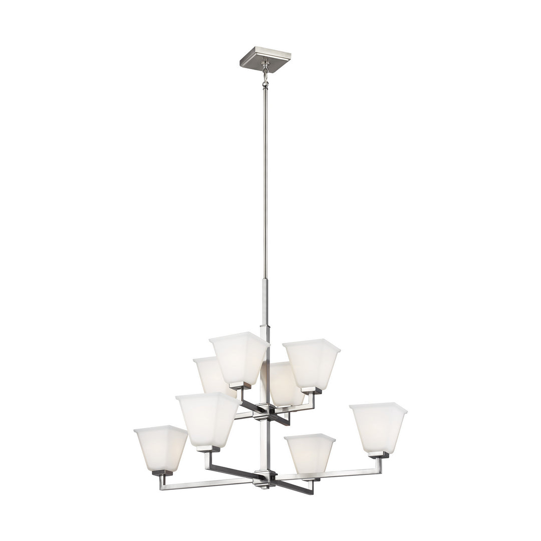 Generation Lighting Canada - 3113708-962 - Eight Light Chandelier - Ellis Harper - Brushed Nickel