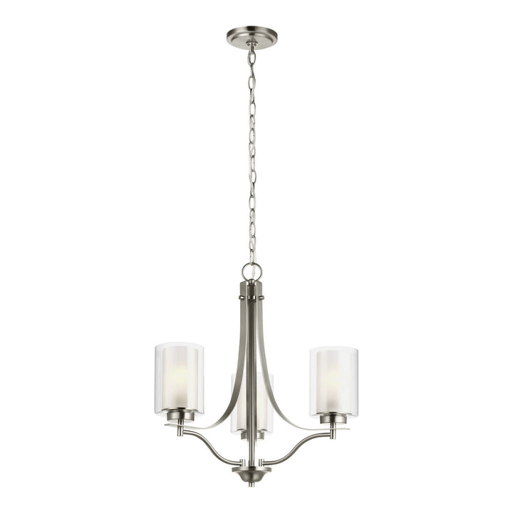 Generation Lighting Canada - 3137303EN3-962 - Three Light Chandelier - Elmwood Park - Brushed Nickel