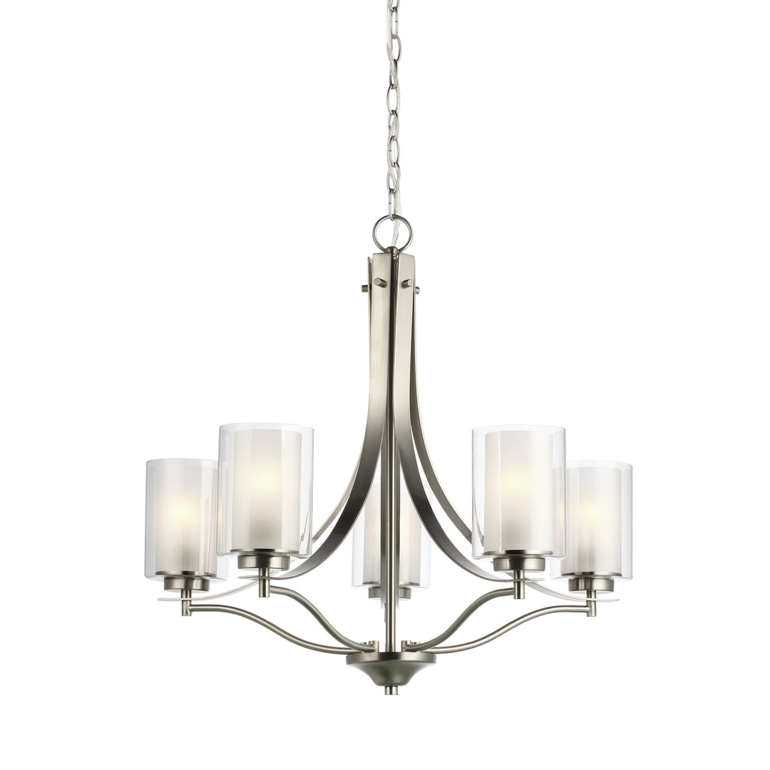 Generation Lighting Canada - 3137305EN3-962 - Five Light Chandelier - Elmwood Park - Brushed Nickel