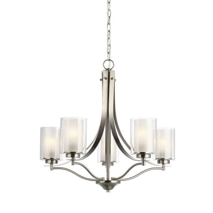 Generation Lighting Canada - 3137305EN3-962 - Five Light Chandelier - Elmwood Park - Brushed Nickel