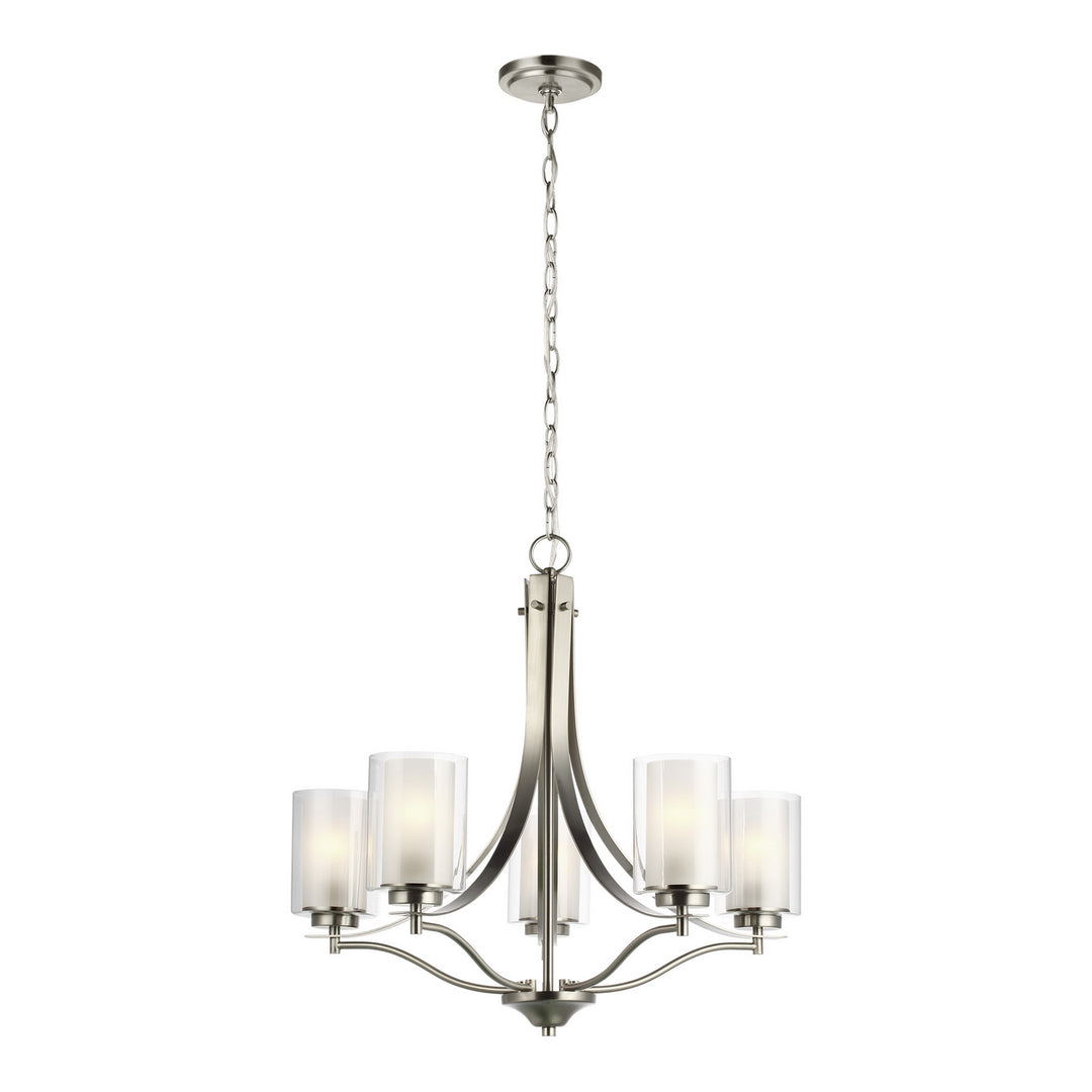 Generation Lighting Canada - 3137305EN3-962 - Five Light Chandelier - Elmwood Park - Brushed Nickel