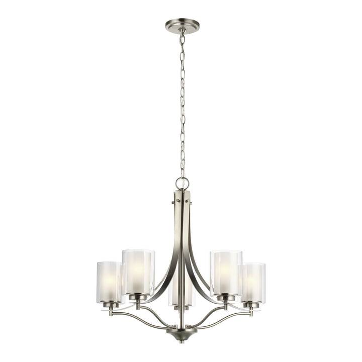 Generation Lighting Canada - 3137305EN3-962 - Five Light Chandelier - Elmwood Park - Brushed Nickel