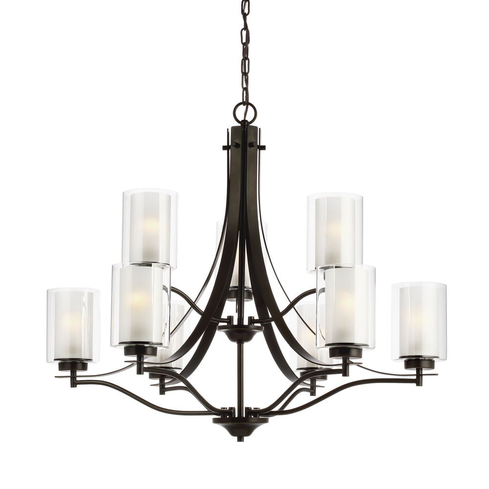 Generation Lighting Canada - 3137309-710 - Nine Light Chandelier - Elmwood Park - Bronze