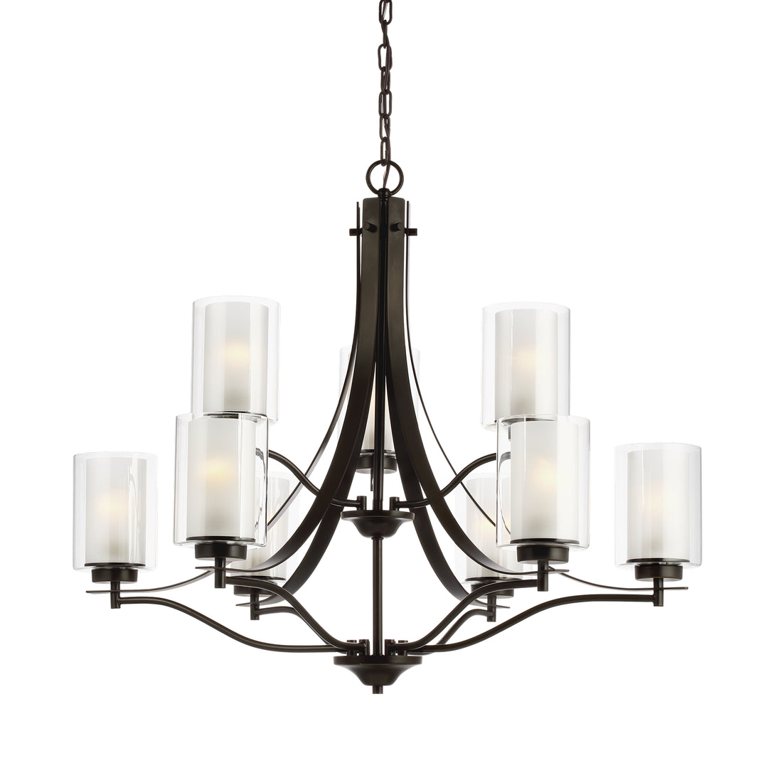 Generation Lighting Canada - 3137309-710 - Nine Light Chandelier - Elmwood Park - Bronze