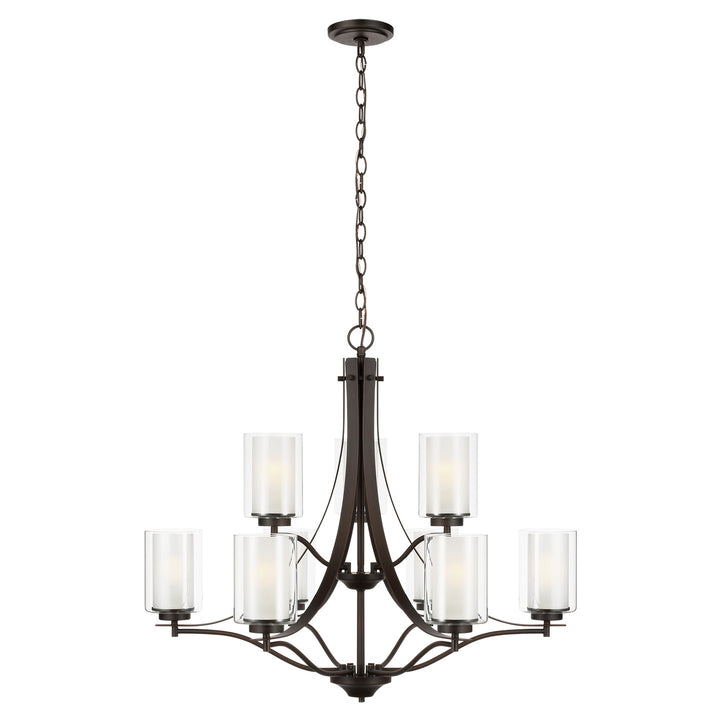 Generation Lighting Canada - 3137309-710 - Nine Light Chandelier - Elmwood Park - Bronze