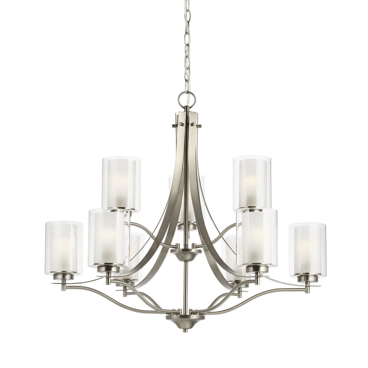 Generation Lighting Canada - 3137309-962 - Nine Light Chandelier - Elmwood Park - Brushed Nickel