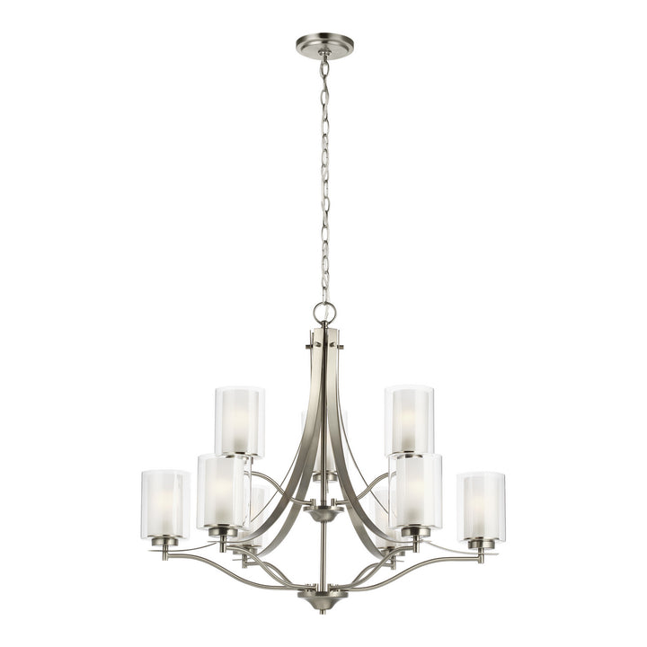 Generation Lighting Canada - 3137309-962 - Nine Light Chandelier - Elmwood Park - Brushed Nickel