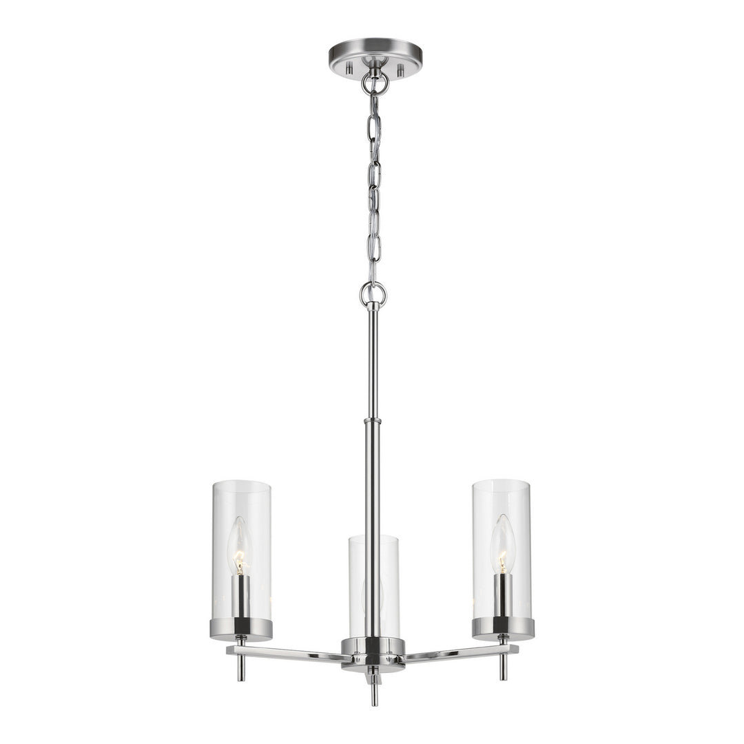 Zire Three Light Chandelier in Chrome - available from The Lighting Shoppe, trusted by Canadian homeowners