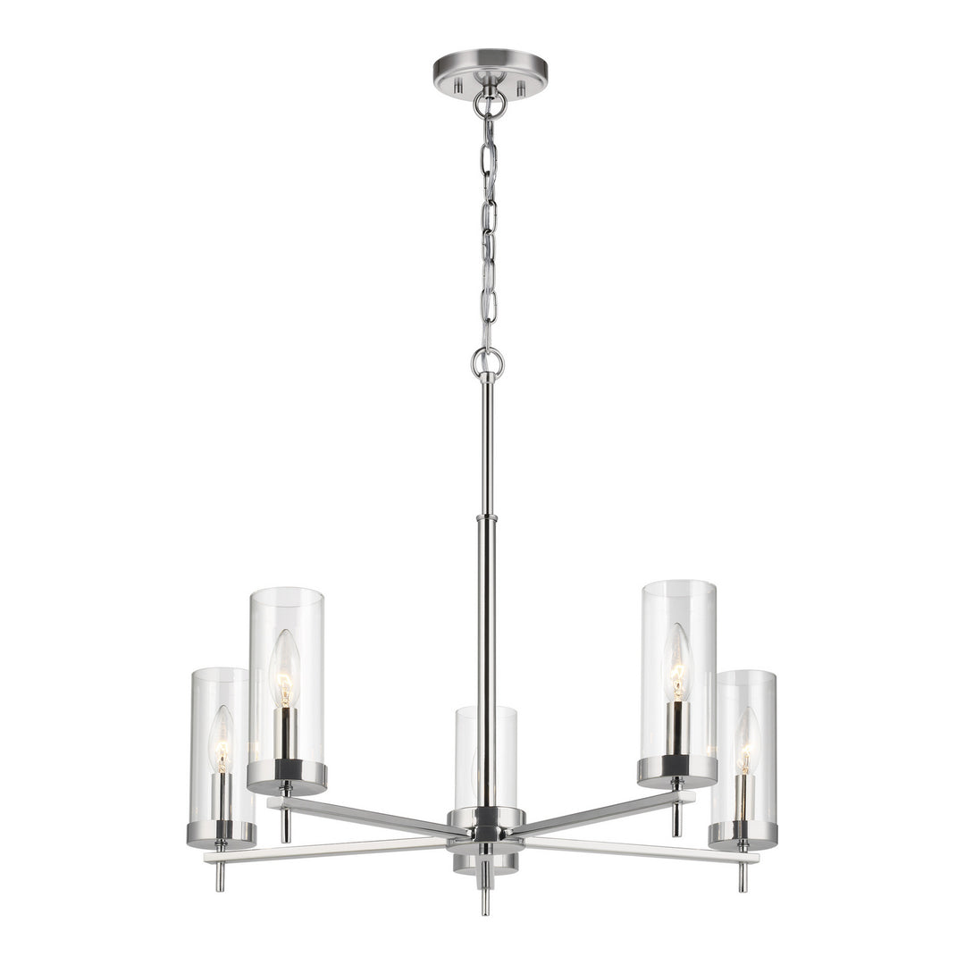 Zire Five Light Chandelier in Chrome - available from The Lighting Shoppe, trusted by Canadian homeowners