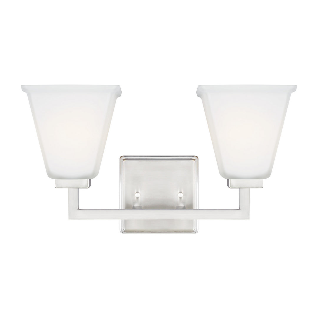 Ellis Harper Two Light Wall / Bath in Brushed Nickel - available from The Lighting Shoppe, trusted by Canadian homeowners