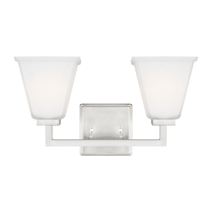 Ellis Harper Two Light Wall / Bath in Brushed Nickel - available from The Lighting Shoppe, trusted by Canadian homeowners