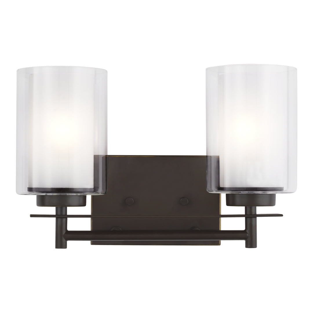 Generation Lighting Canada - 4437302-710 - Two Light Wall / Bath - Elmwood Park - Bronze
