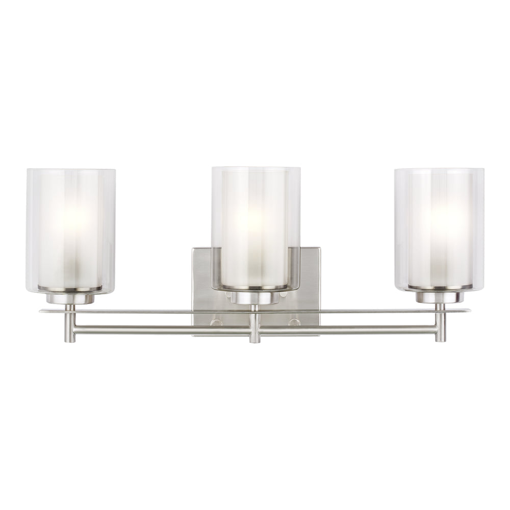 Generation Lighting Canada - 4437303-962 - Three Light Wall / Bath - Elmwood Park - Brushed Nickel
