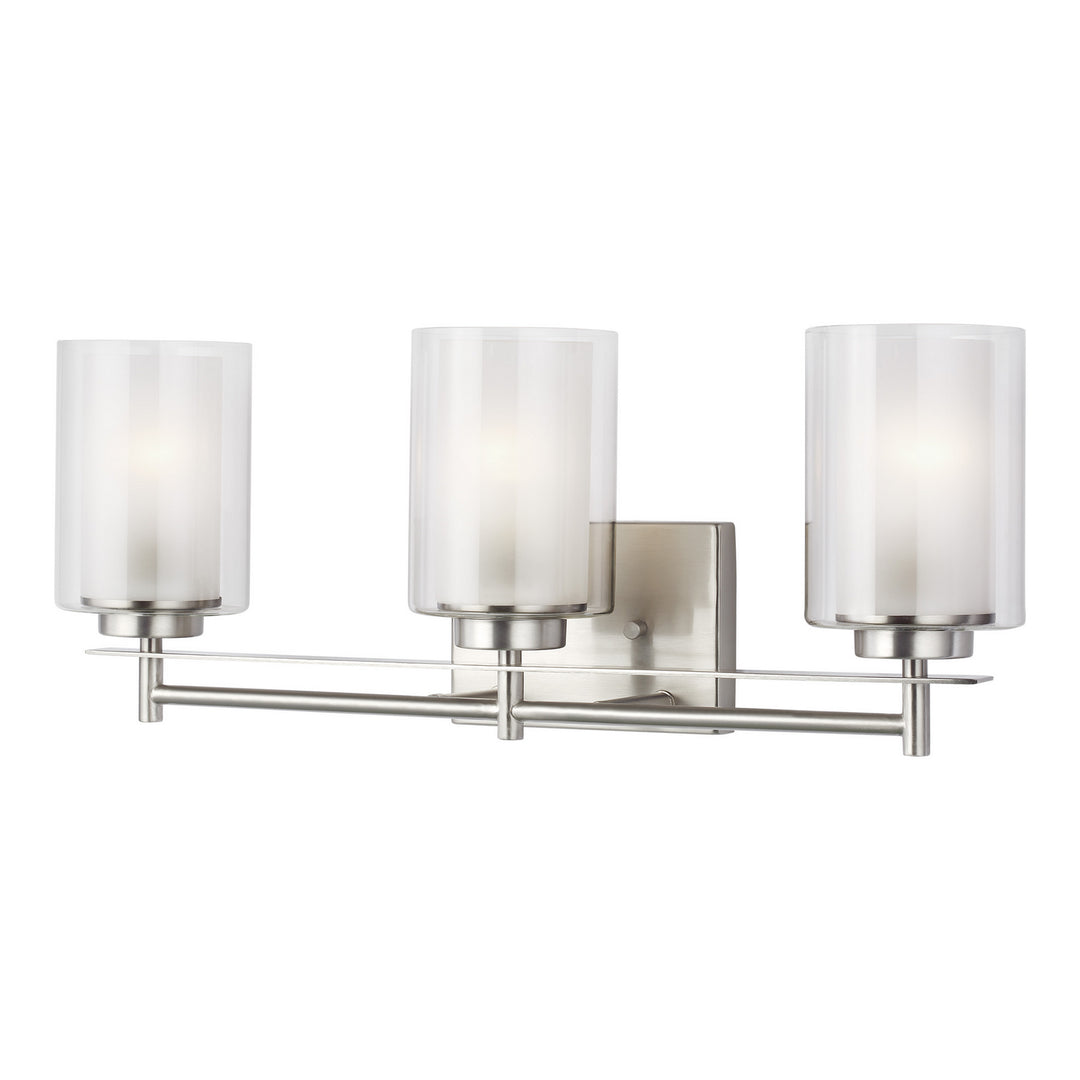 Generation Lighting Canada - 4437303-962 - Three Light Wall / Bath - Elmwood Park - Brushed Nickel