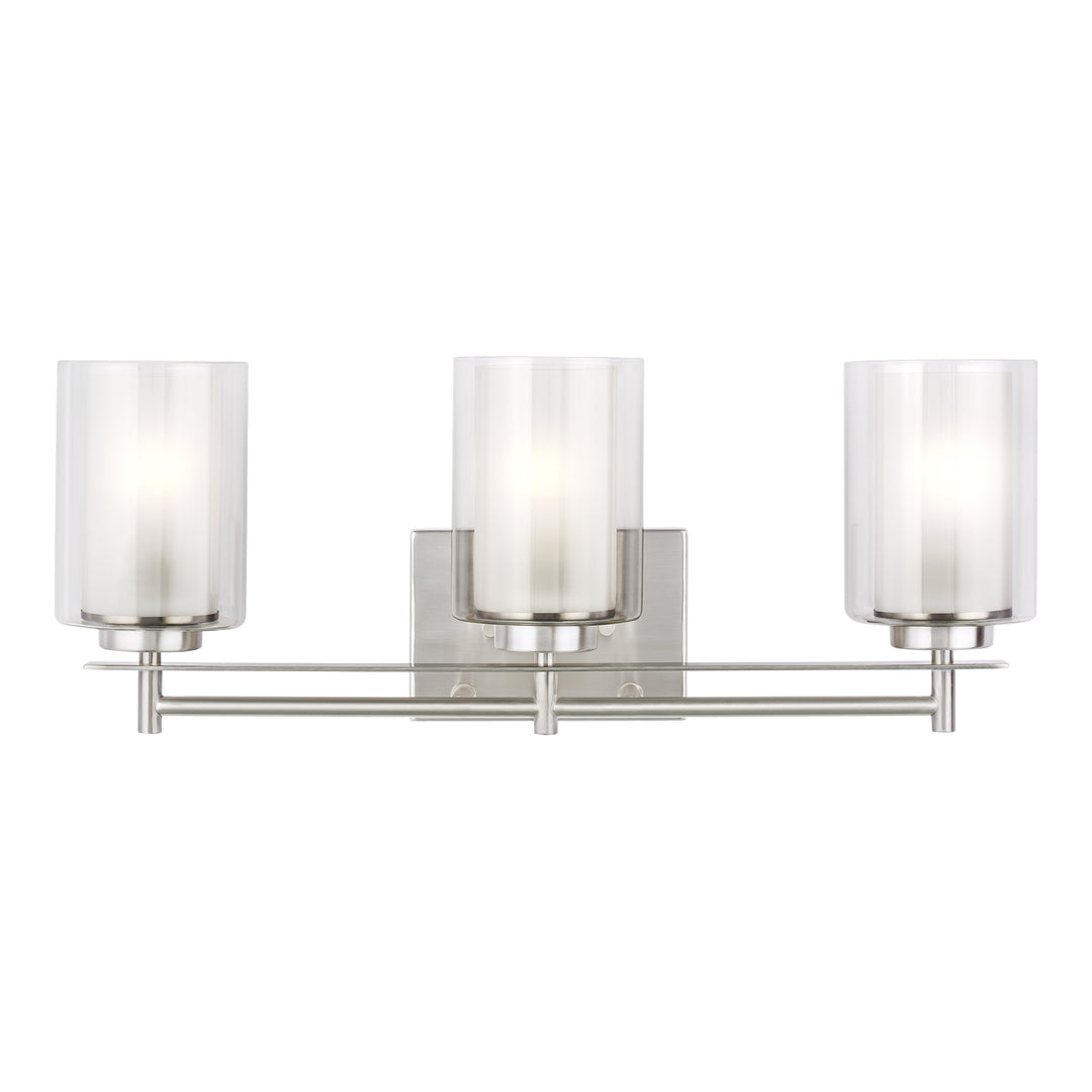 Generation Lighting Canada - 4437303EN3-962 - Three Light Wall / Bath - Elmwood Park - Brushed Nickel