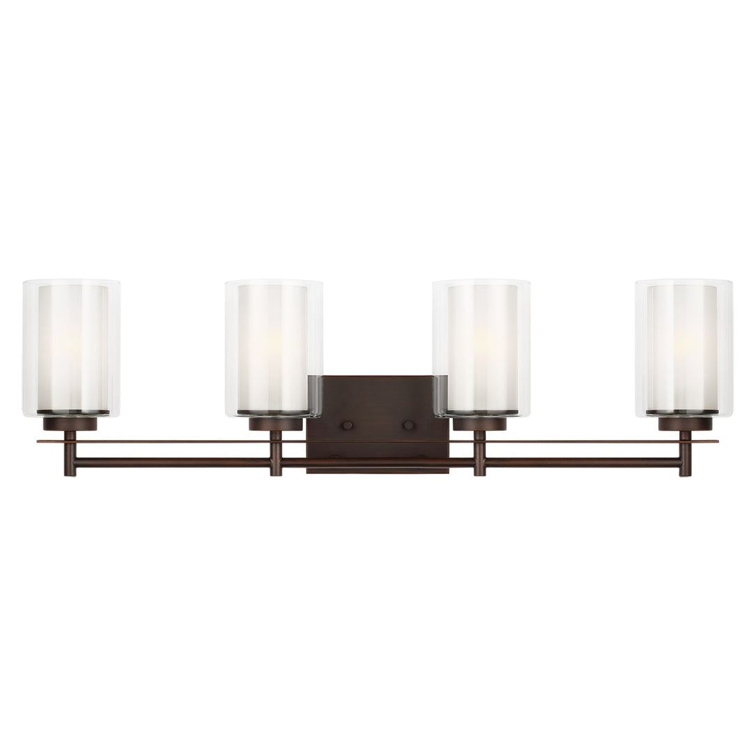 Elmwood Park Four Light Wall/ Bath in Bronze - available from The Lighting Shoppe, trusted by Canadian homeowners