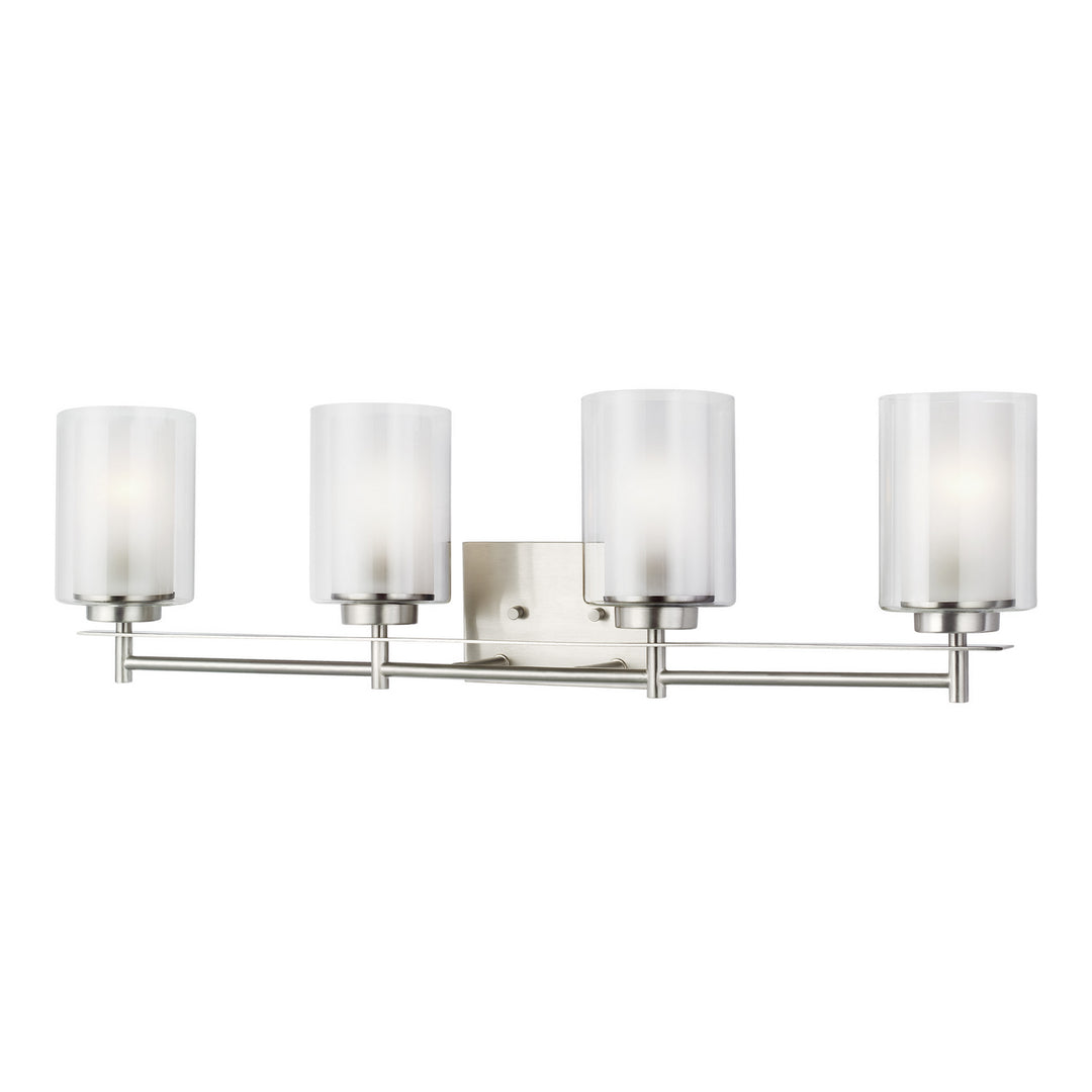 Elmwood Park Four Light Wall / Bath in Brushed Nickel - available from The Lighting Shoppe, trusted by Canadian homeowners