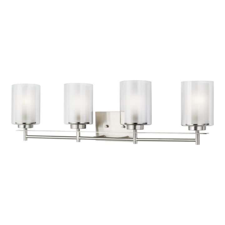 Generation Lighting Canada - 4437304-962 - Four Light Wall / Bath - Elmwood Park - Brushed Nickel