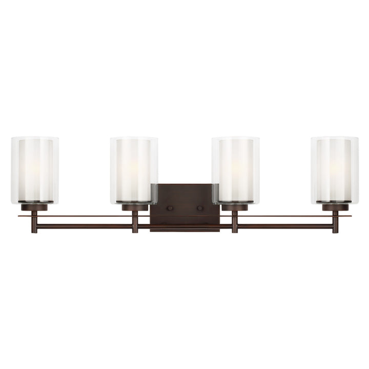 Elmwood Park Four Light Wall/ Bath in Bronze - available from The Lighting Shoppe, trusted by Canadian homeowners