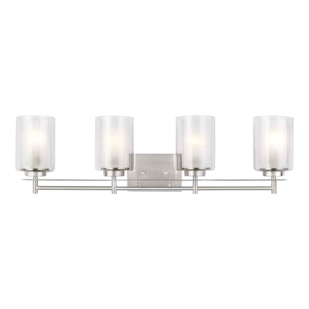 Generation Lighting Canada - 4437304EN3-962 - Four Light Wall / Bath - Elmwood Park - Brushed Nickel