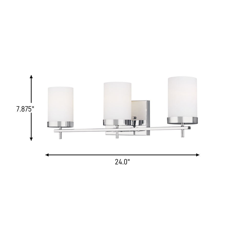 Visual Comfort Studio Canada - 4490303-05 - Three Light Wall / Bath - Zire - Chrome