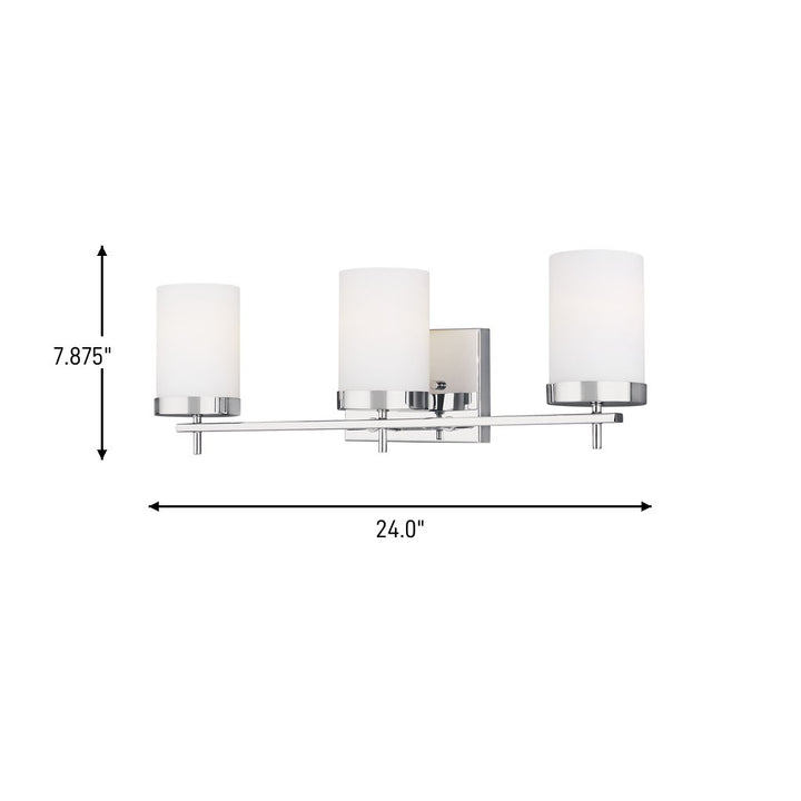 Visual Comfort Studio Canada - 4490303-05 - Three Light Wall / Bath - Zire - Chrome