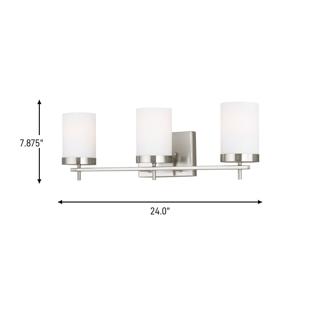 Visual Comfort Studio Canada - 4490303-962 - Three Light Wall / Bath - Zire - Brushed Nickel