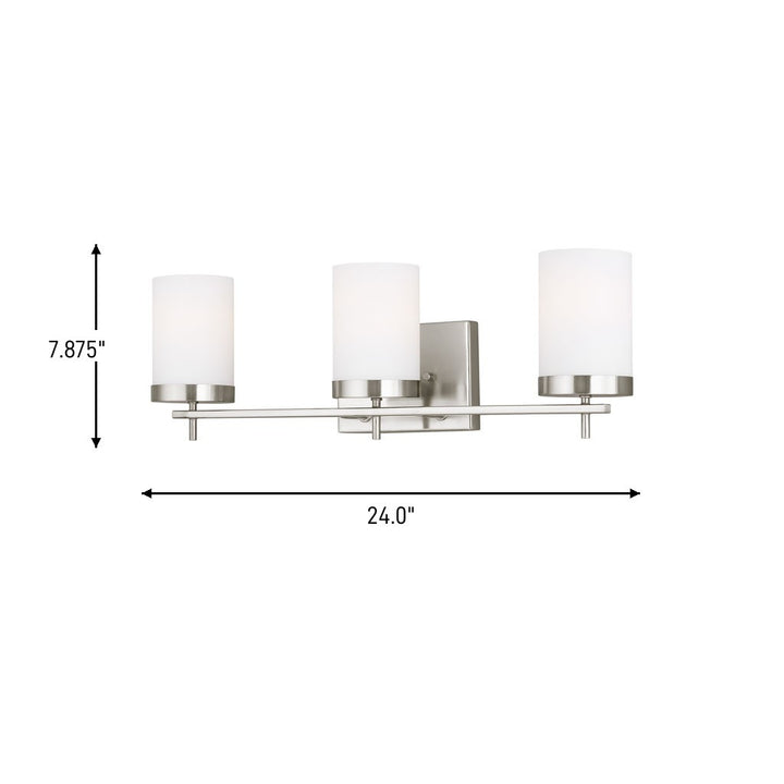 Visual Comfort Studio Canada - 4490303-962 - Three Light Wall / Bath - Zire - Brushed Nickel