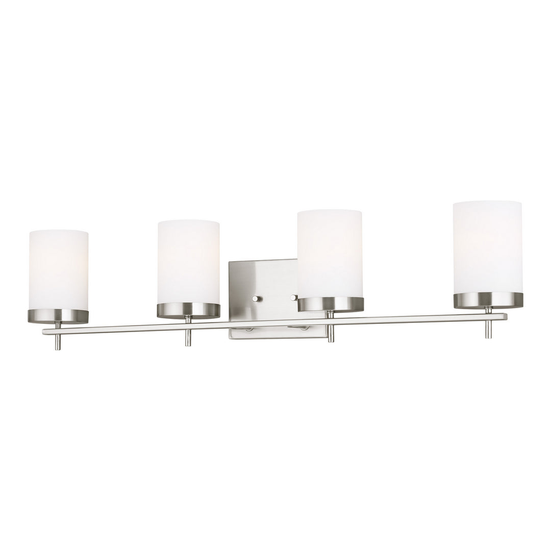 Zire Four Light Wall / Bath in Brushed Nickel - available from The Lighting Shoppe, trusted by Canadian homeowners