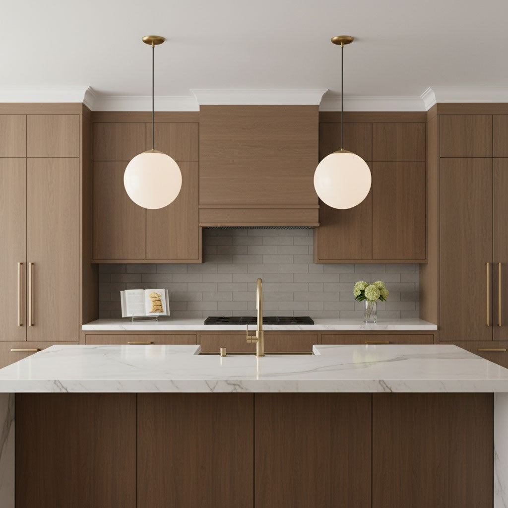 Visual Comfort Studio Canada - 6024-848 - One Light Pendant - Leo - Hanging Globe - Satin Brass