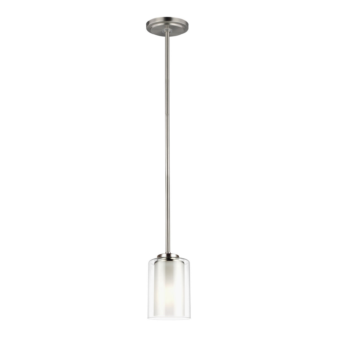 Generation Lighting Canada - 6137301-962 - One Light Mini-Pendant - Elmwood Park - Brushed Nickel
