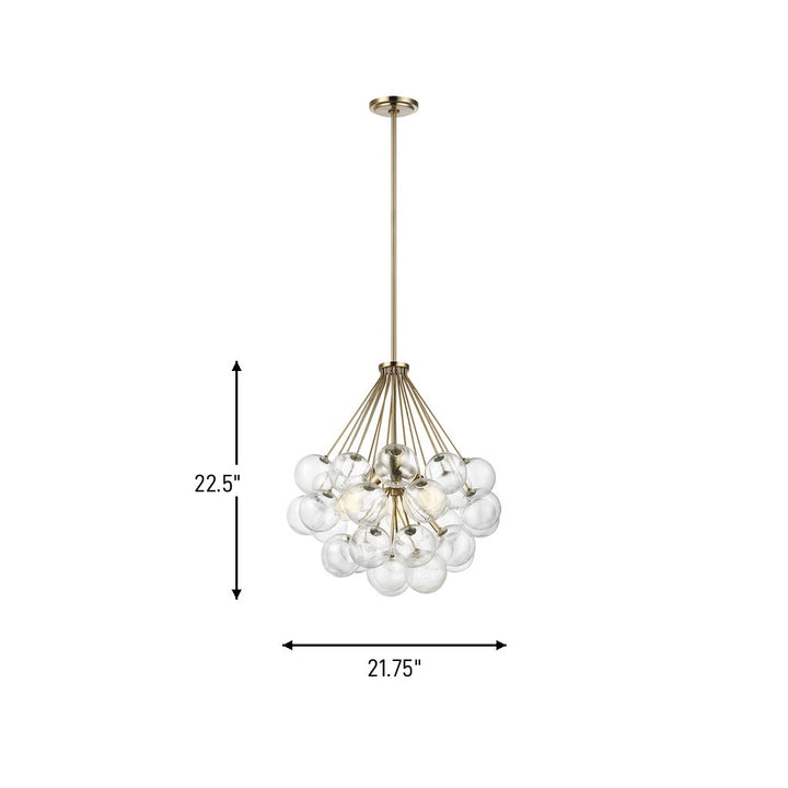 Visual Comfort Studio Canada - 6514303-848 - Three Light Pendant - Bronzeville - Satin Brass
