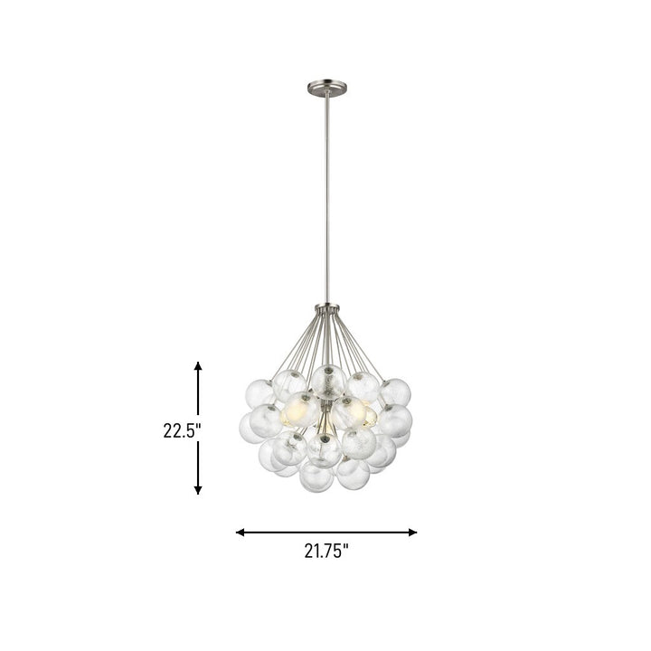 Visual Comfort Studio Canada - 6514303-962 - Three Light Pendant - Bronzeville - Brushed Nickel