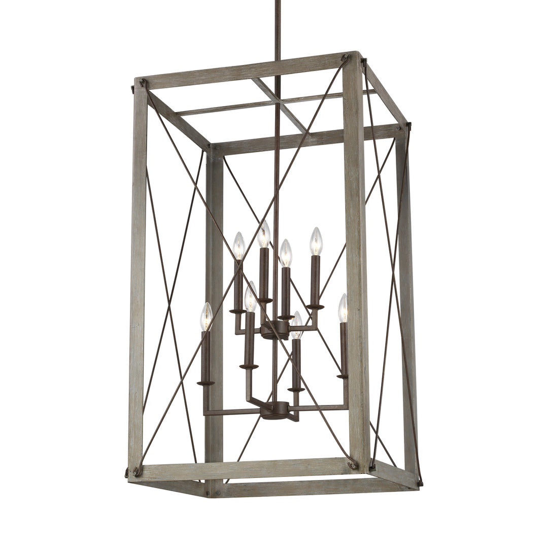 Visual Comfort Studio Canada - 6526308EN-872 - Eight Light Hall / Foyer - Thornwood - Washed Pine