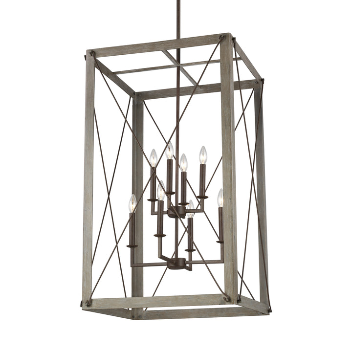 Visual Comfort Studio Canada - 6526308EN-872 - Eight Light Hall / Foyer - Thornwood - Washed Pine