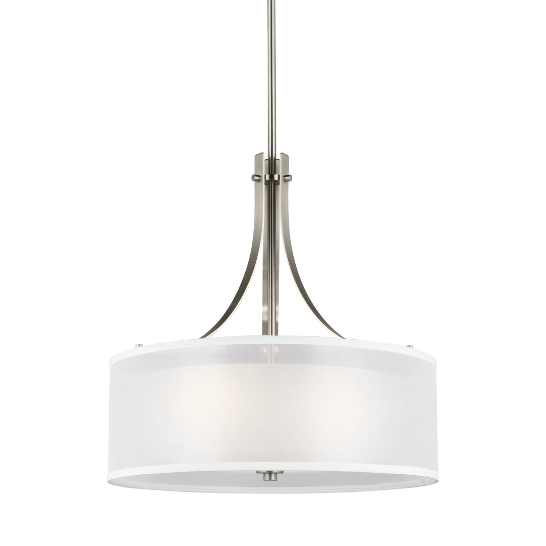 Generation Lighting Canada - 6537303-962 - Three Light Pendant - Elmwood Park - Brushed Nickel