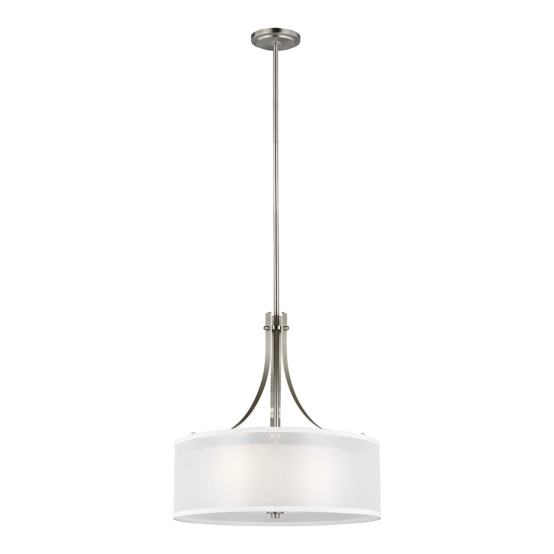 Generation Lighting Canada - 6537303-962 - Three Light Pendant - Elmwood Park - Brushed Nickel
