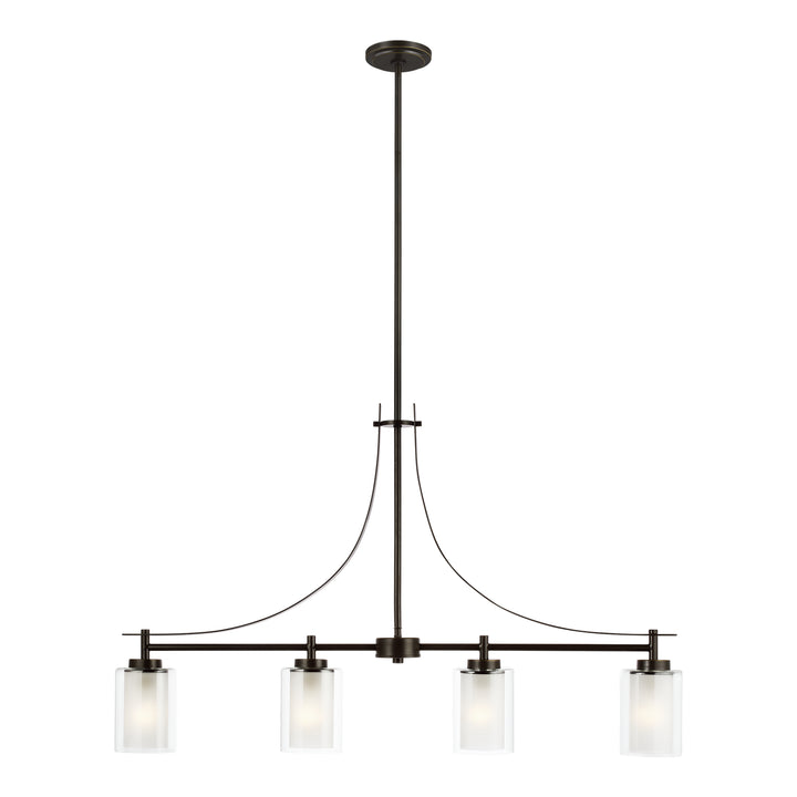 Generation Lighting Canada - 6637304-710 - Four Light Island Pendant - Elmwood Park - Bronze
