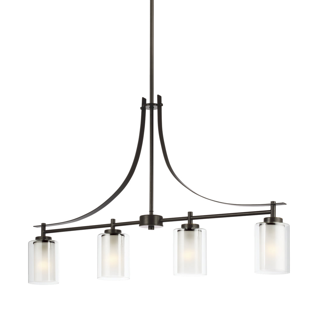 Generation Lighting Canada - 6637304-710 - Four Light Island Pendant - Elmwood Park - Bronze