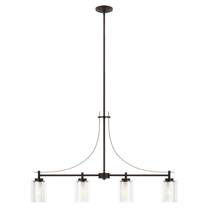 Generation Lighting Canada - 6637304-710 - Four Light Island Pendant - Elmwood Park - Bronze