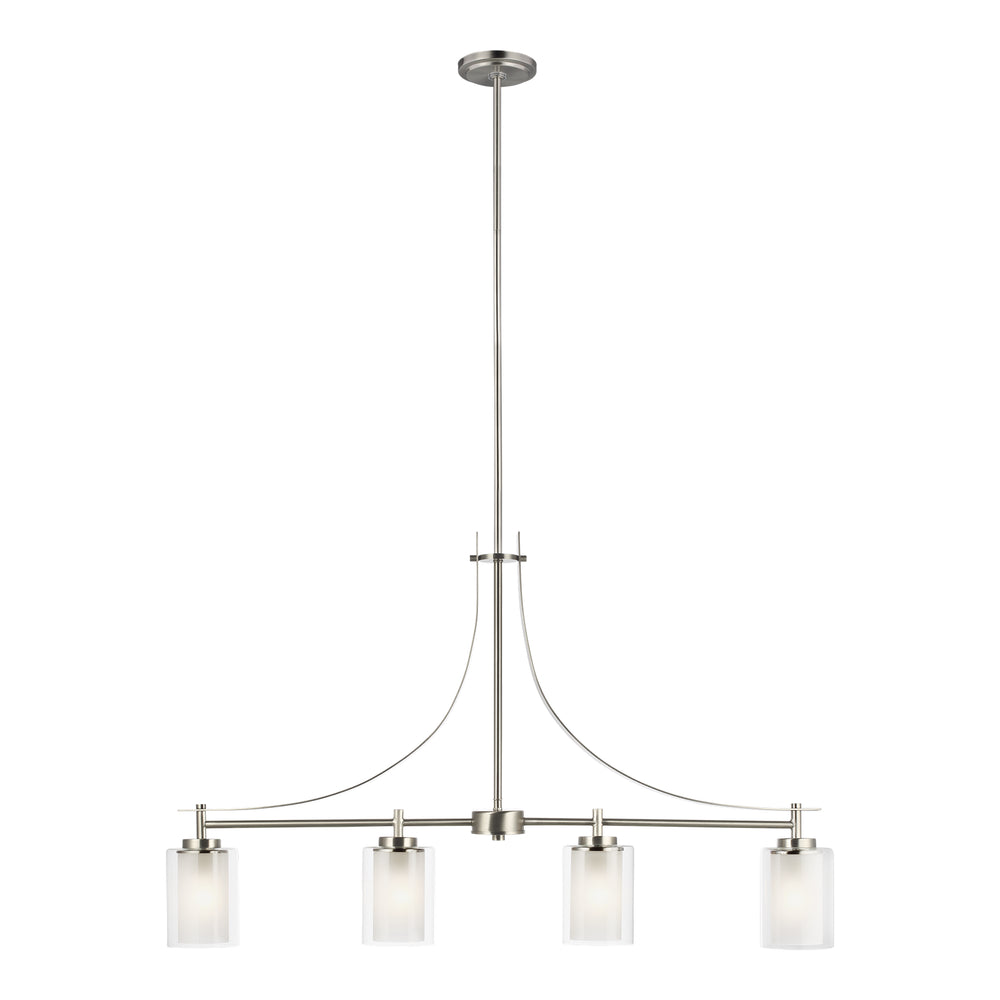 Generation Lighting Canada - 6637304-962 - Four Light Island Pendant - Elmwood Park - Brushed Nickel